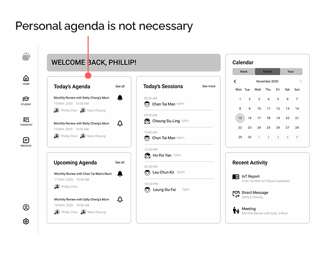 Feedback on wireframe