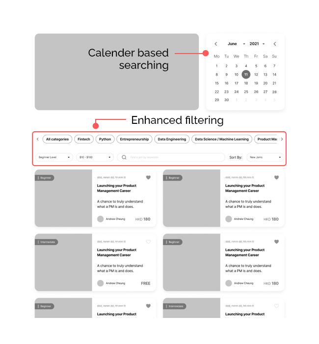Feedback on wireframe